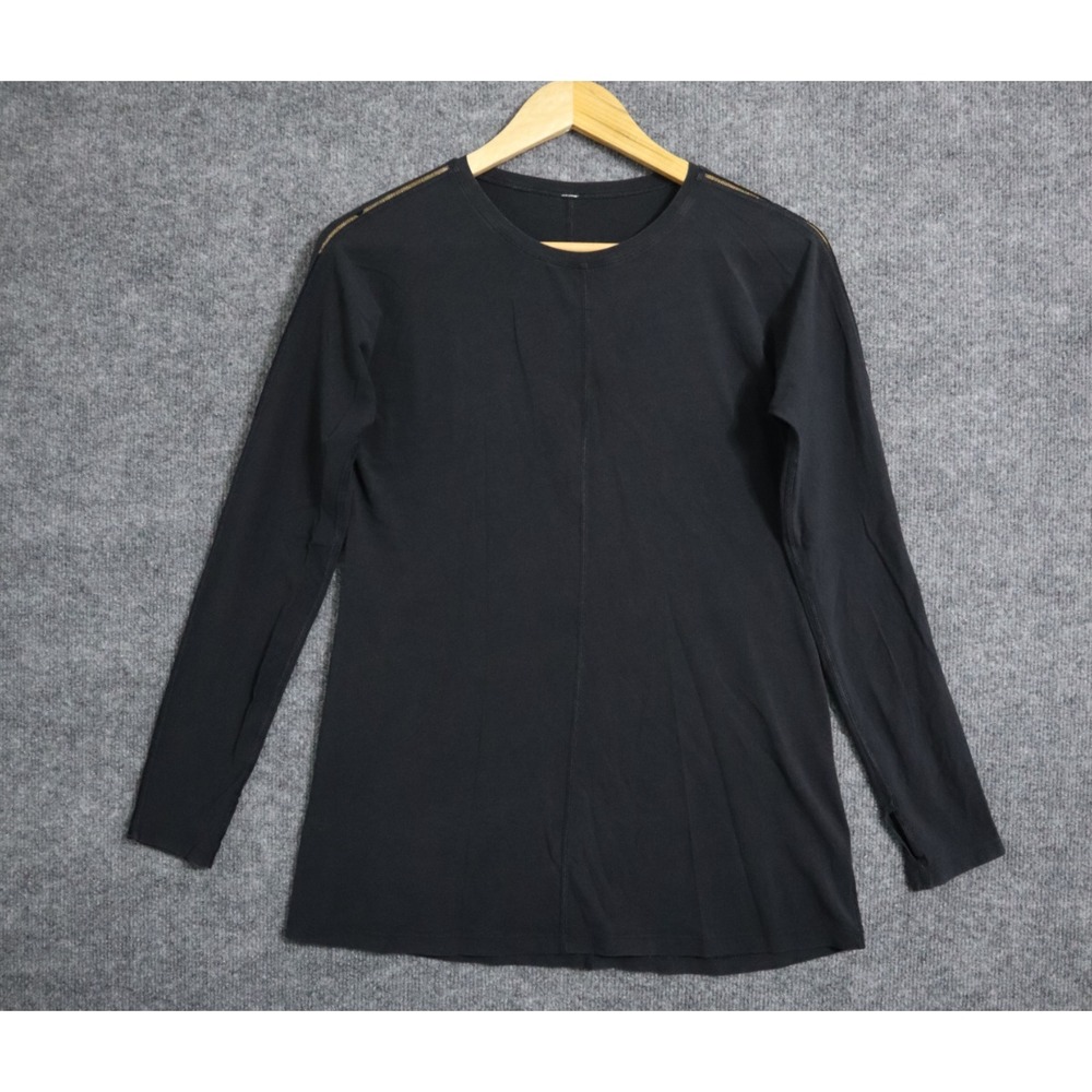 Lululemon Shirt Women 6 Black Trapeze Long Sleeve‎ Loose Fit Athleisure Yoga